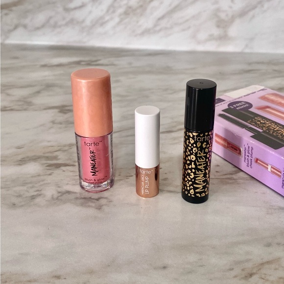 🪞 NEW Set of 3 tarte must have beauty mini trio mascara lip blush set